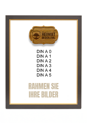 HEIMATDESIGN.OWL Bilderrahmen Schwarz-Gold, DIN Format MDF 30mm mit Acrylglas »My Frame«