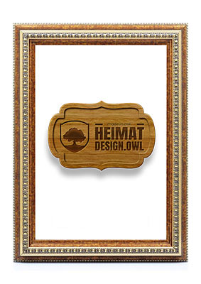 HEIMATDESIGN.OWL Bilderrahmen in Braun, Poster Format Holz 53mm mit Acrylglas »Fame«